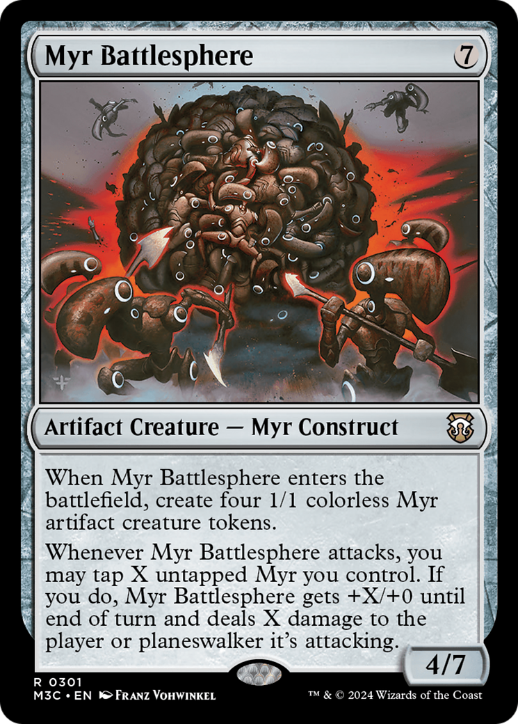Myr Battlesphere (Ripple Foil) [Modern Horizons 3 Commander] | Good Games Morley