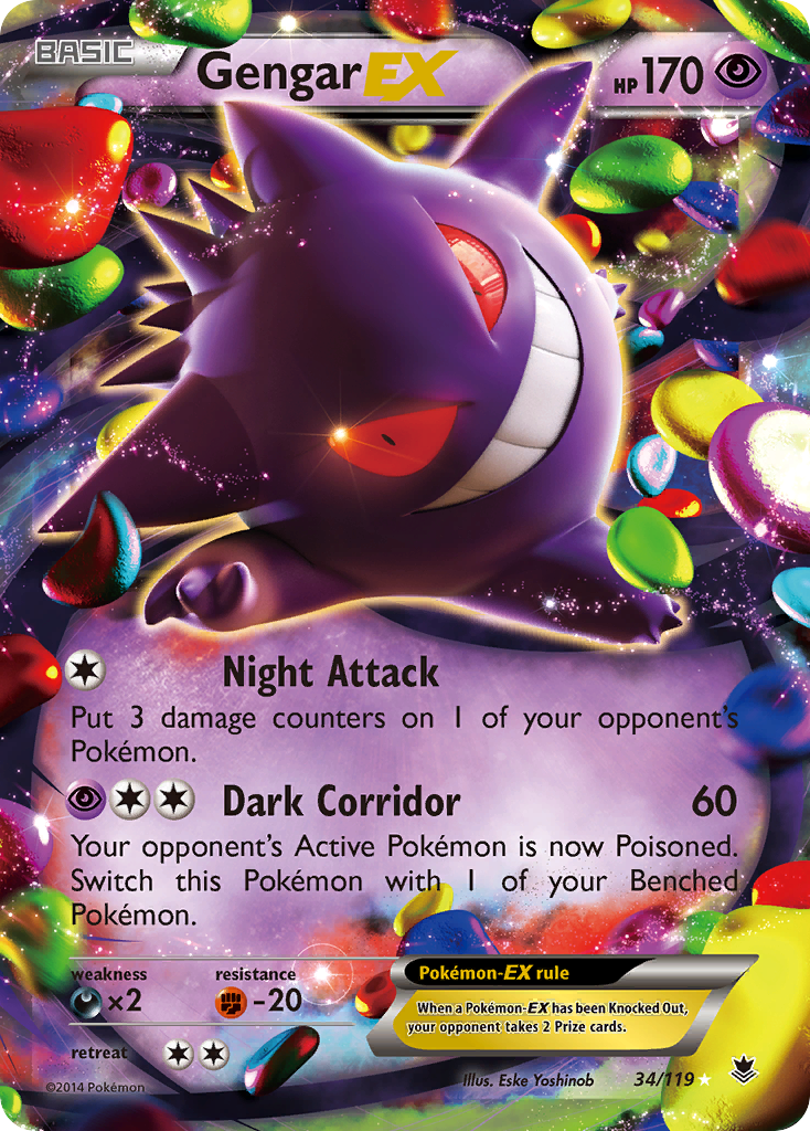 Gengar EX (34/119) [XY: Phantom Forces] | Good Games Morley