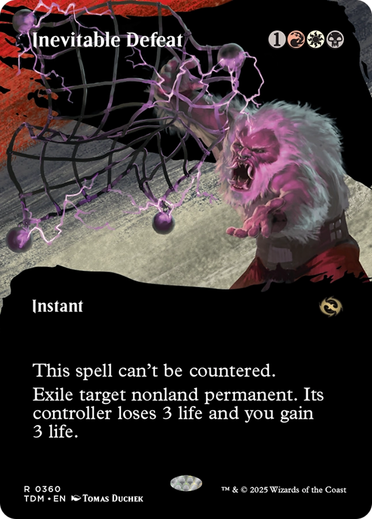 Inevitable Defeat (Borderless) [Tarkir: Dragonstorm] | Good Games Morley