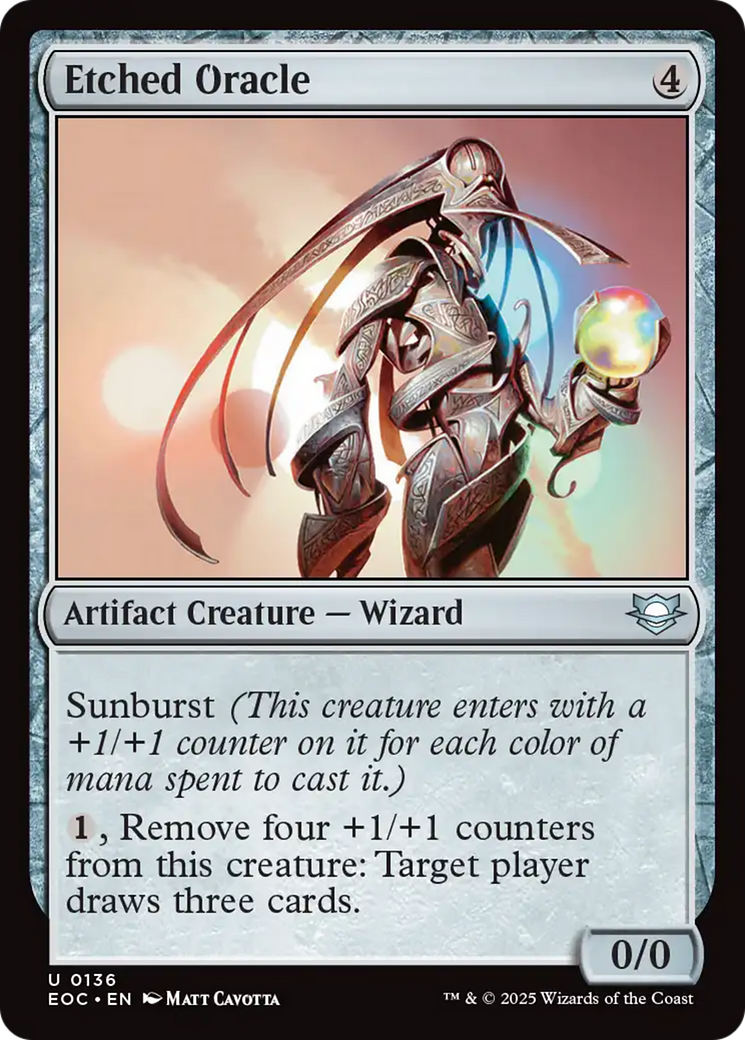 Etched Oracle [Edge of Eternities Commander] | Good Games Morley