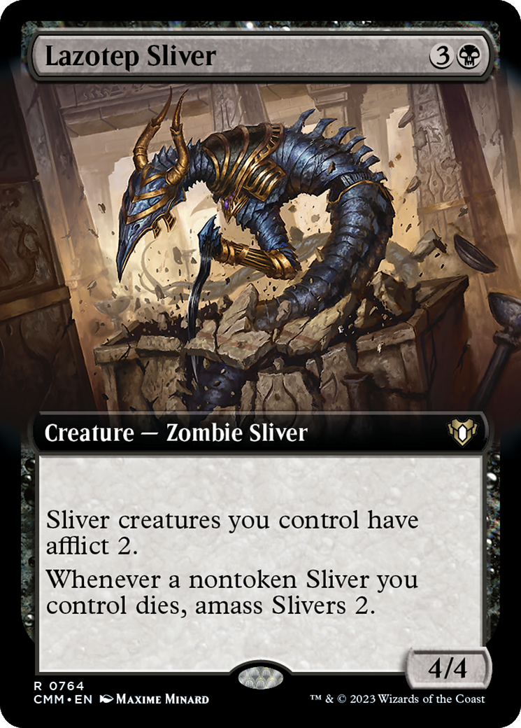 Lazotep Sliver (Extended Art) [Commander Masters] | Good Games Morley