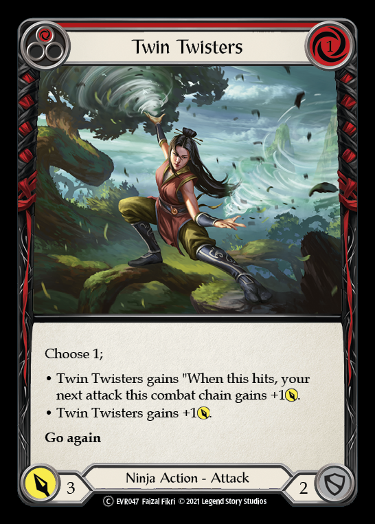 Twin Twisters (Red) [EVR047] (Everfest)  1st Edition Rainbow Foil | Good Games Morley