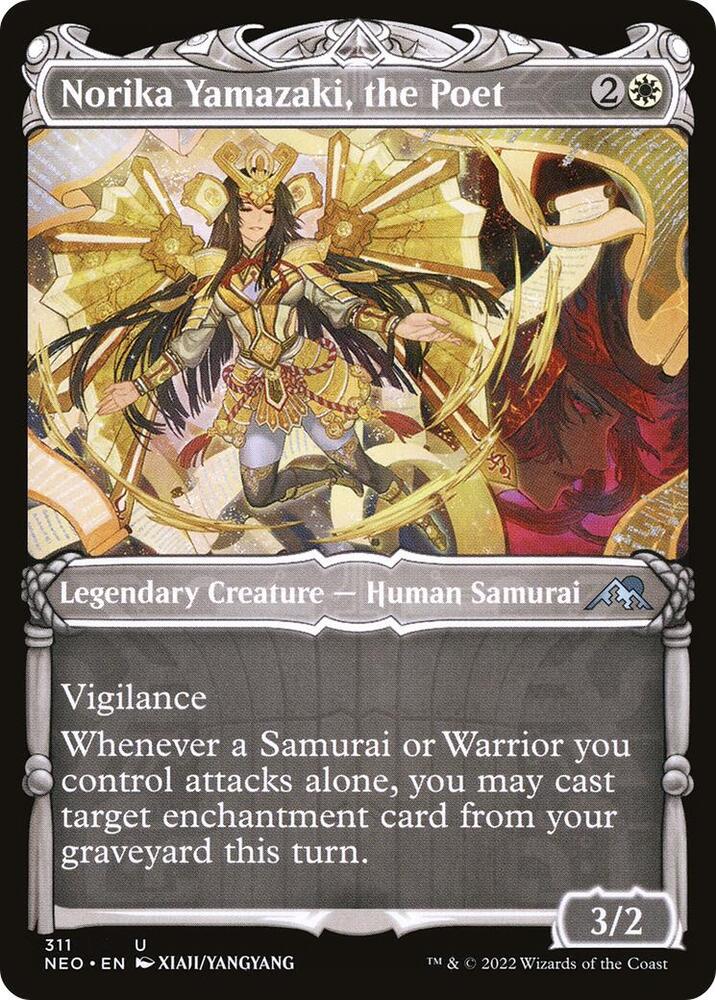 Norika Yamazaki, the Poet 311/302 (Kamigawa: Neon Dynasty)  - Showcase Foil | Good Games Morley