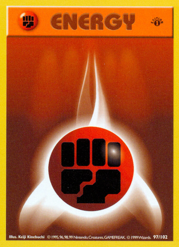 Fighting Energy (97/102) (Shadowless) [Base Set 1st Edition] | Good Games Morley