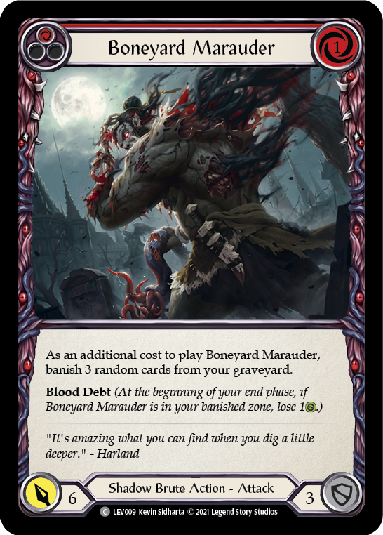 Boneyard Marauder (Red) [LEV009] (Monarch Levia Blitz Deck) | Good Games Morley