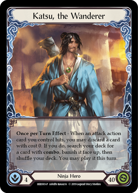 Katsu, the Wanderer [HER003-P] (Promo)  1st Edition Cold Foil | Good Games Morley