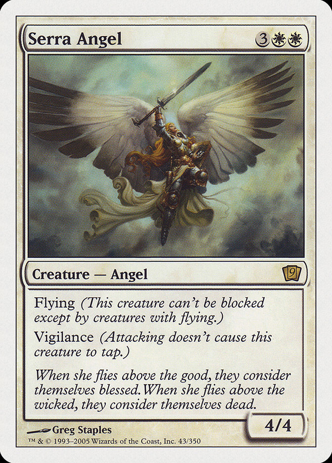 Serra Angel (9th Edition) [Oversize Cards] | Good Games Morley