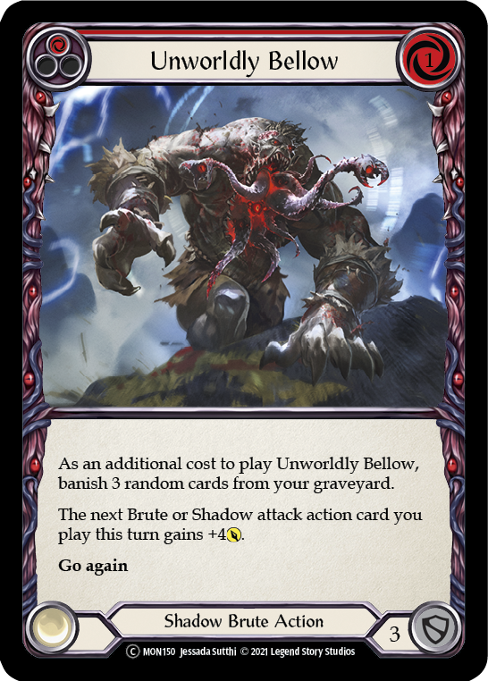 Unworldly Bellow (Red) [U-MON150-RF] (Monarch Unlimited)  Unlimited Rainbow Foil | Good Games Morley