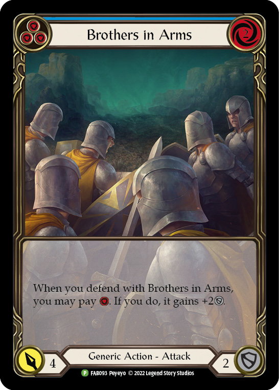Brothers in Arms (Blue) [FAB093] (Promo)  Rainbow Foil | Good Games Morley