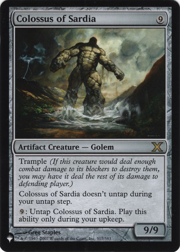 Colossus of Sardia 10E-317/5075 (The List Reprints)  | Good Games Morley
