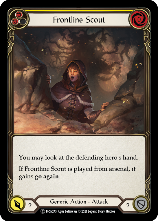 Frontline Scout (Yellow) [U-MON273-RF] (Monarch Unlimited)  Unlimited Rainbow Foil | Good Games Morley