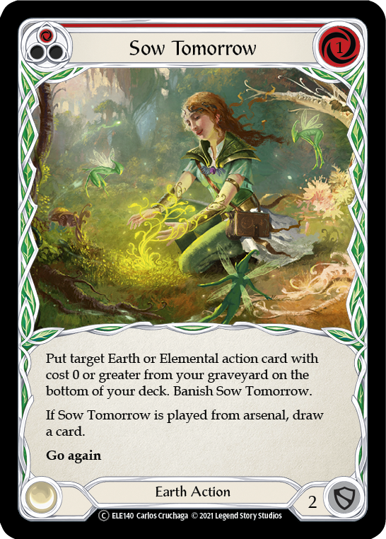 Sow Tomorrow (Red) [U-ELE140] (Tales of Aria Unlimited)  Unlimited Rainbow Foil | Good Games Morley