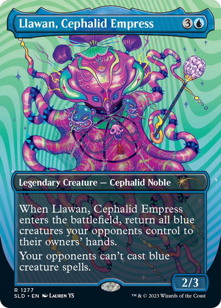 Llawan, Cephalid Empress (Borderless) [Secret Lair Drop Series] | Good Games Morley