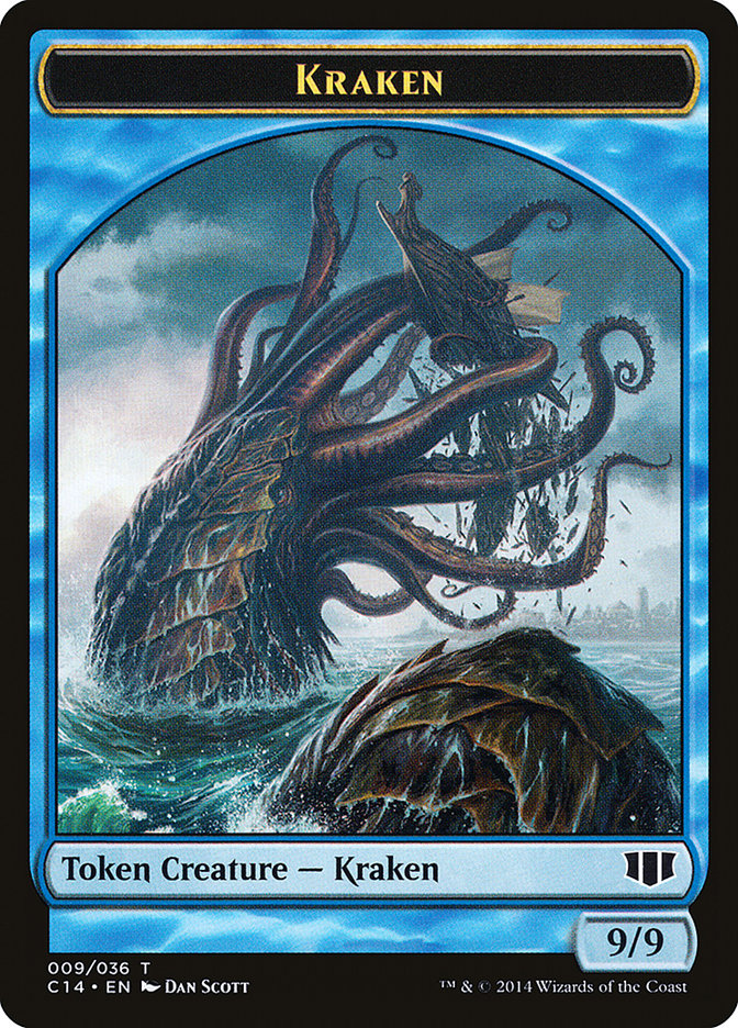Kraken // Zombie (011/036) Double-Sided Token [Commander 2014 Tokens] | Good Games Morley