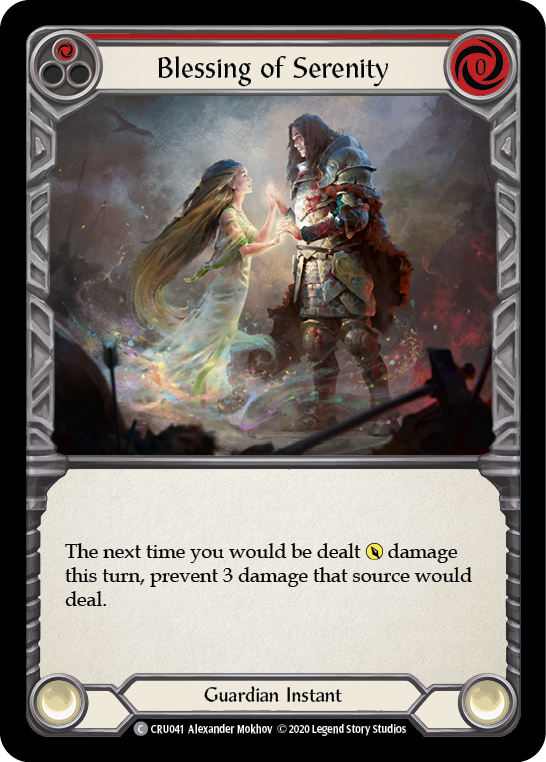 Blessing of Serenity (Red) [CRU041] (Crucible of War)  1st Edition Rainbow Foil | Good Games Morley