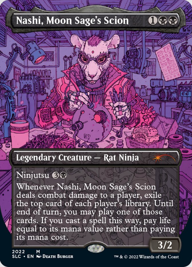 Nashi, Moon Sage's Scion (Borderless) [Secret Lair Countdown Kit] | Good Games Morley