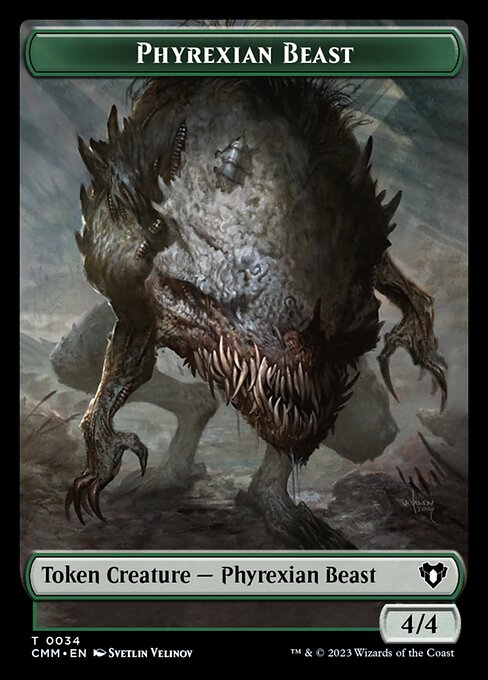 Eldrazi Scion // Phyrexian Beast Double-Sided Token [Commander Masters Tokens] | Good Games Morley
