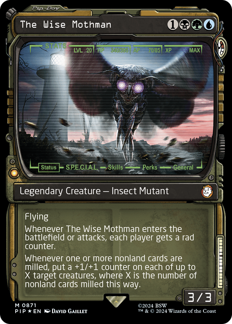 The Wise Mothman (Showcase) (Surge Foil) [Fallout] | Good Games Morley