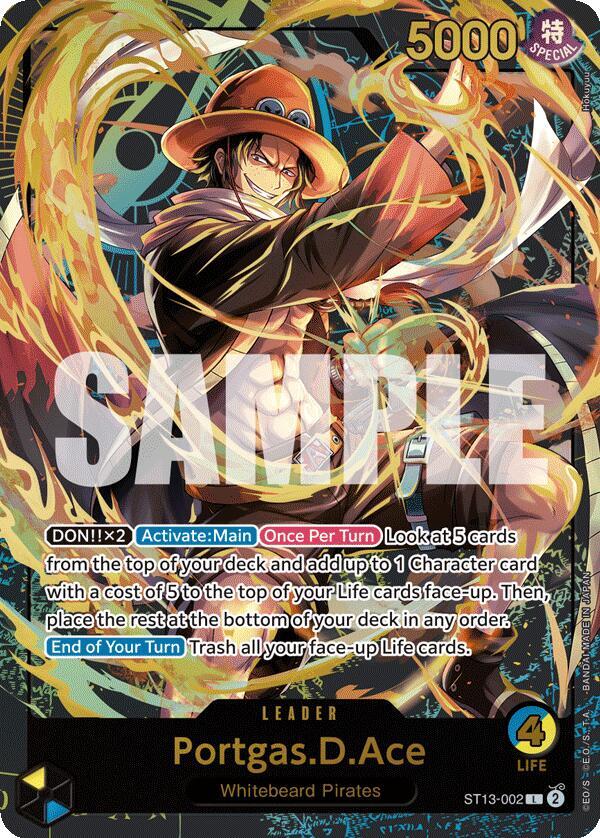 Portgas.D.Ace (PCC Leader) ST13-002 (One Piece Promotion Cards)  - Foil | Good Games Morley