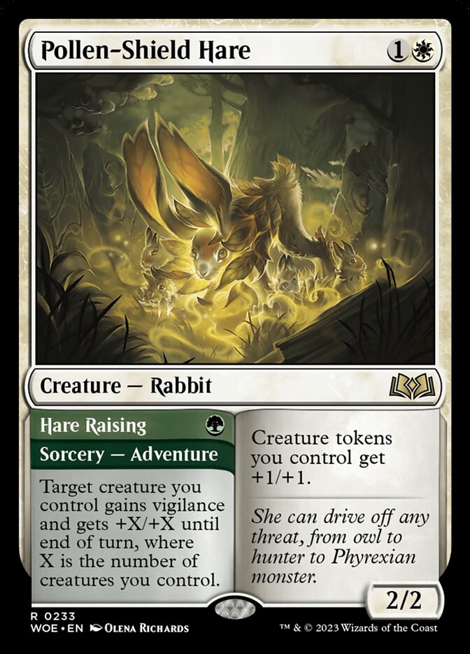 Pollen-Shield Hare // Hare Raising 233 (Wilds of Eldraine)  | Good Games Morley