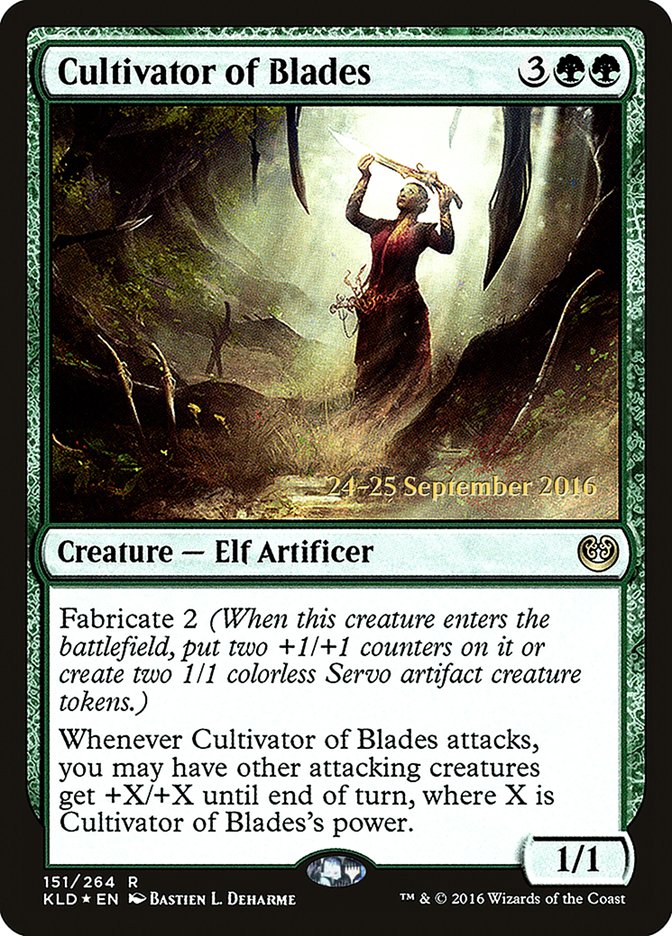 Cultivator of Blades [Kaladesh Prerelease Promos] | Good Games Morley