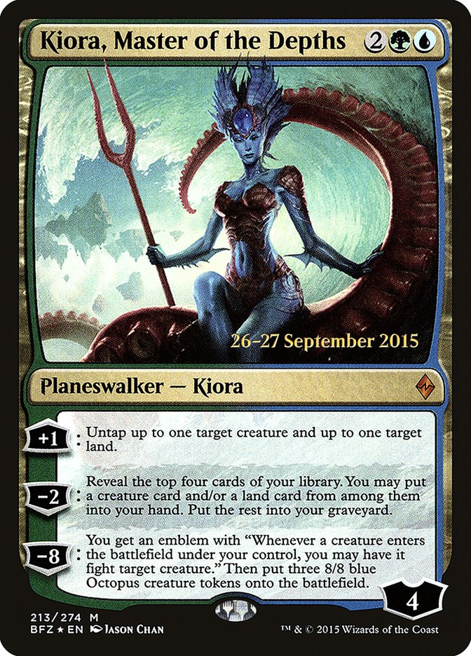 Kiora, Master of the Depths [Battle for Zendikar Prerelease Promos] | Good Games Morley