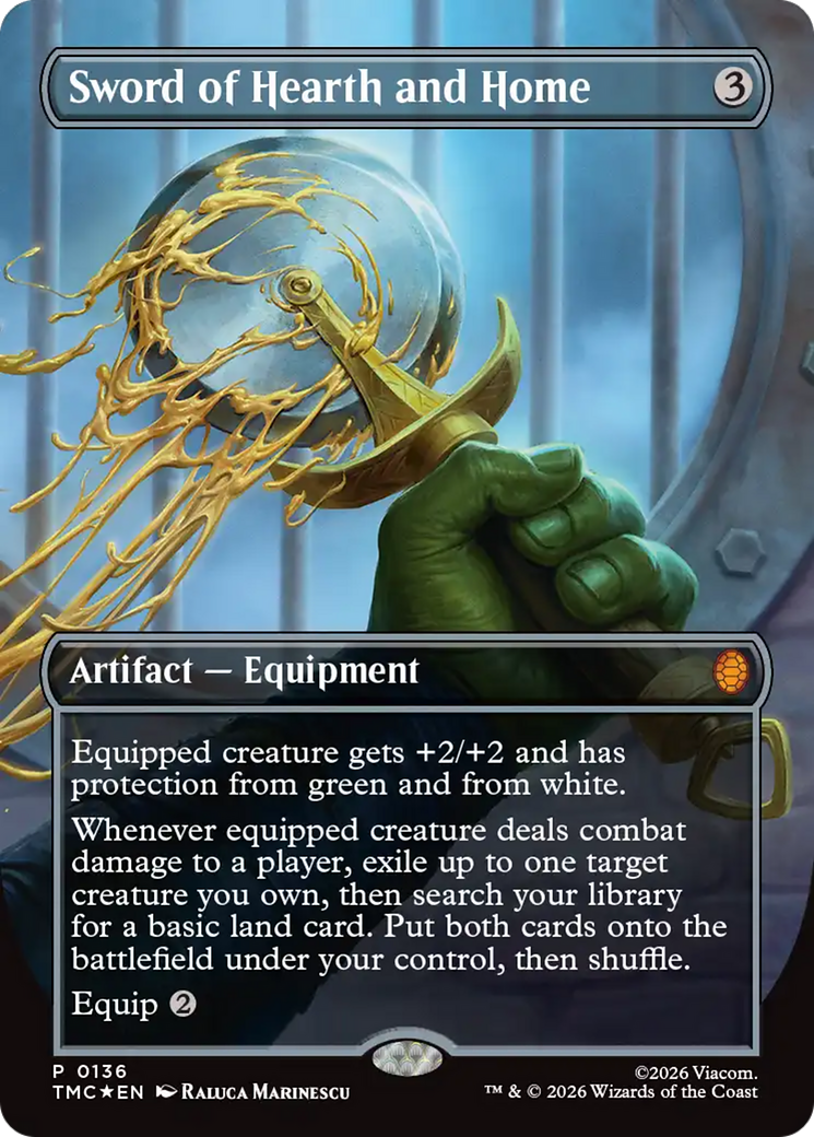 Sword of Hearth and Home (Borderless) [Teenage Mutant Ninja Turtles Promos] | Good Games Morley