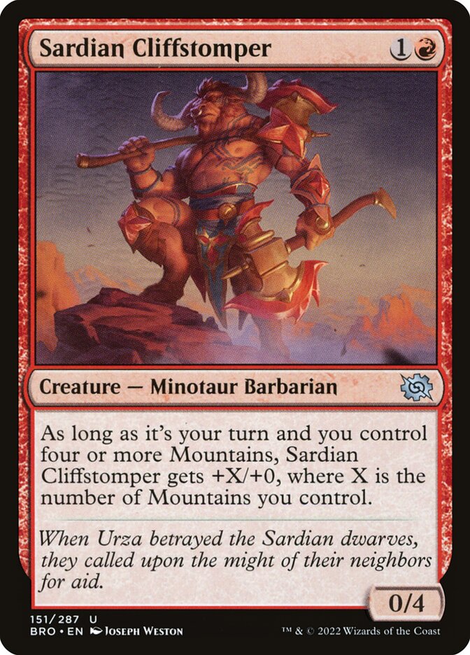 Sardian Cliffstomper 151/287 (The Brothers' War)  - Foil | Good Games Morley