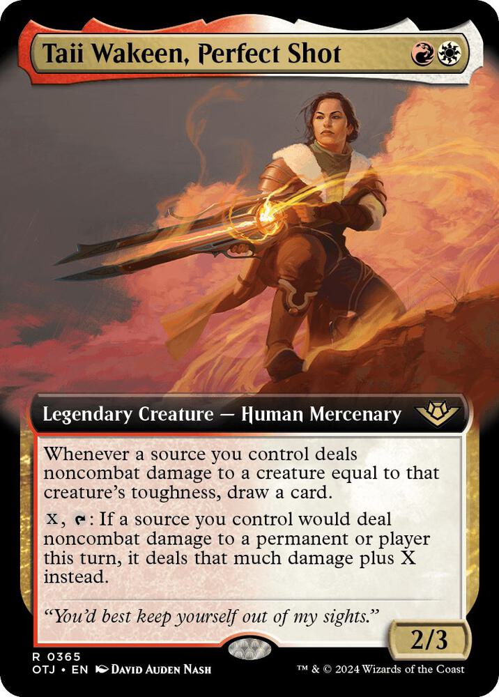 Taii Wakeen, Perfect Shot 365/286 (Outlaws of Thunder Junction)  - Extended Art Foil | Good Games Morley