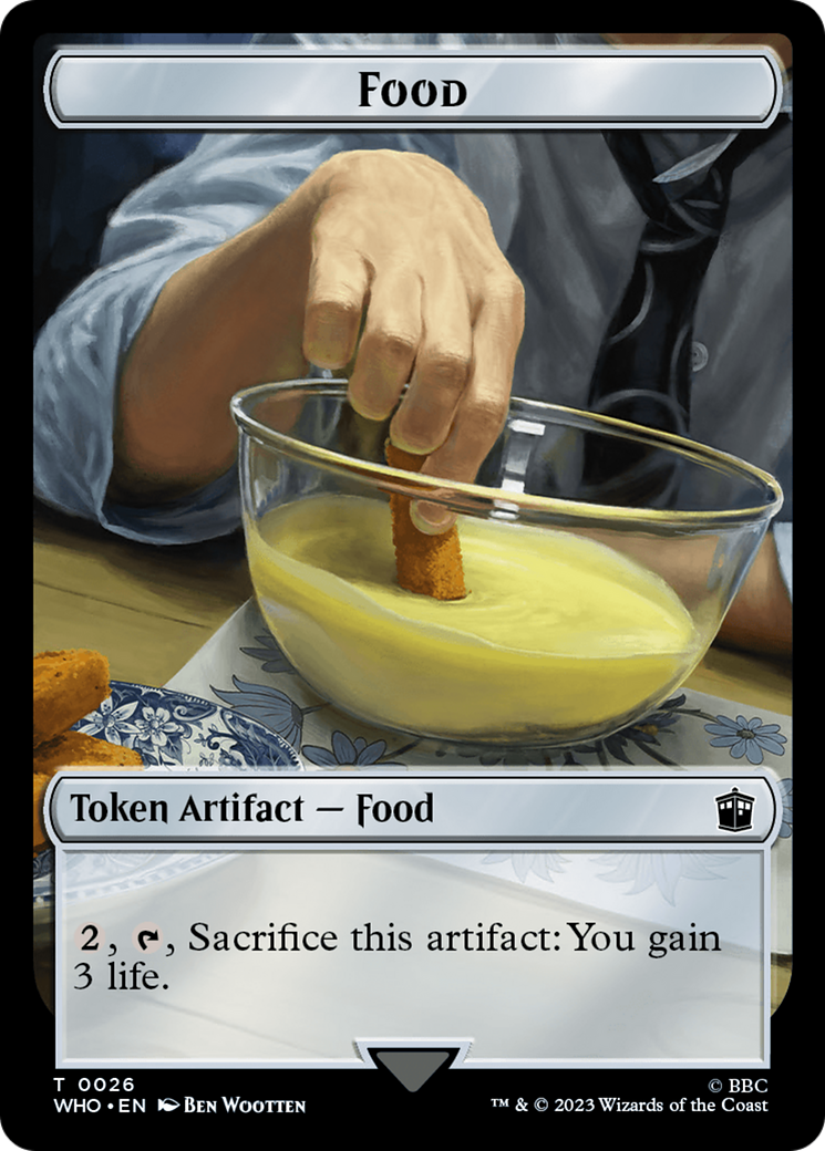 Human (0005) // Food (0026) Double-Sided Token [Doctor Who Tokens] | Good Games Morley