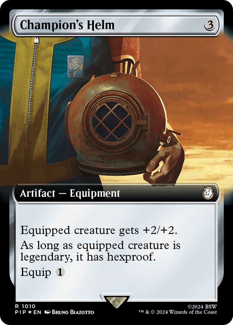 Champion's Helm (Extended Art) (Surge Foil) [Fallout] | Good Games Morley