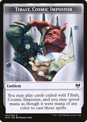 Dwarf Berserker // Tibalt, Cosmic Impostor Emblem Double-Sided Token [Kaldheim Tokens] | Good Games Morley