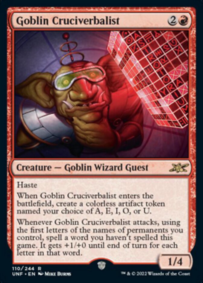 Goblin Cruciverbalist [Unfinity] | Good Games Morley