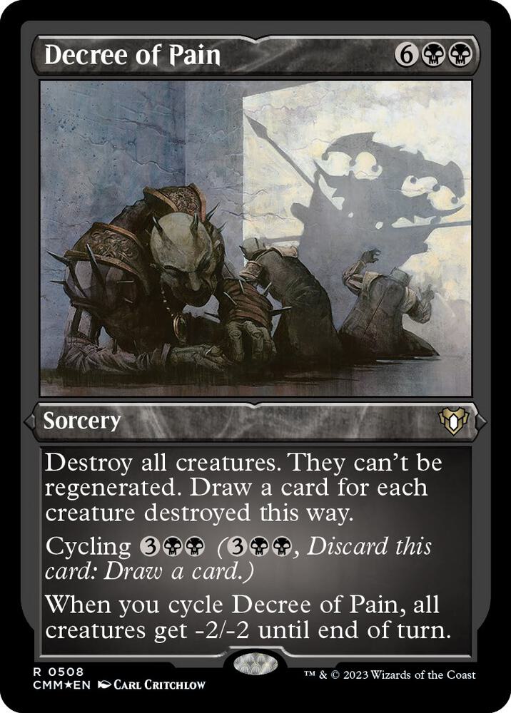 Decree of Pain 508/451 (Commander Masters)  - Etched Foil | Good Games Morley