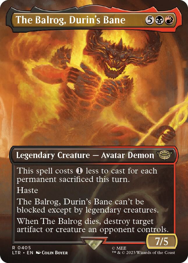 The Balrog, Durin's Bane 405 (Universes Beyond: The Lord of the Rings: Tales of Middle-earth)  - Borderless Foil | Good Games Morley