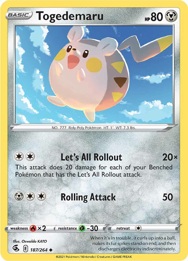 Togedemaru (187/264) [Sword & Shield: Fusion Strike] | Good Games Morley
