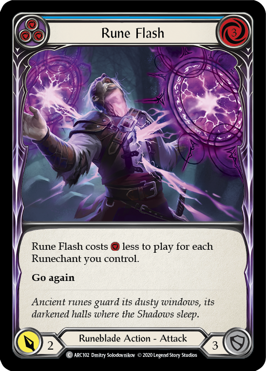 Rune Flash (Blue) [U-ARC102] (Arcane Rising Unlimited)  Unlimited Normal | Good Games Morley