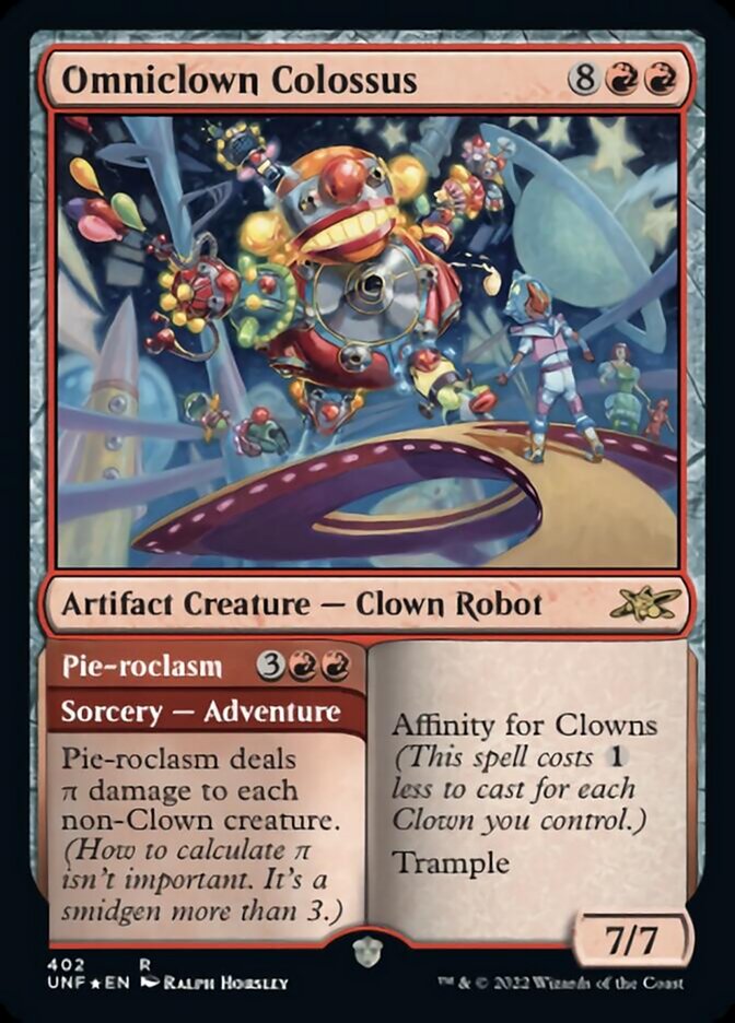 Omniclown Colossus // Pie-roclasm (Galaxy Foil) [Unfinity] | Good Games Morley