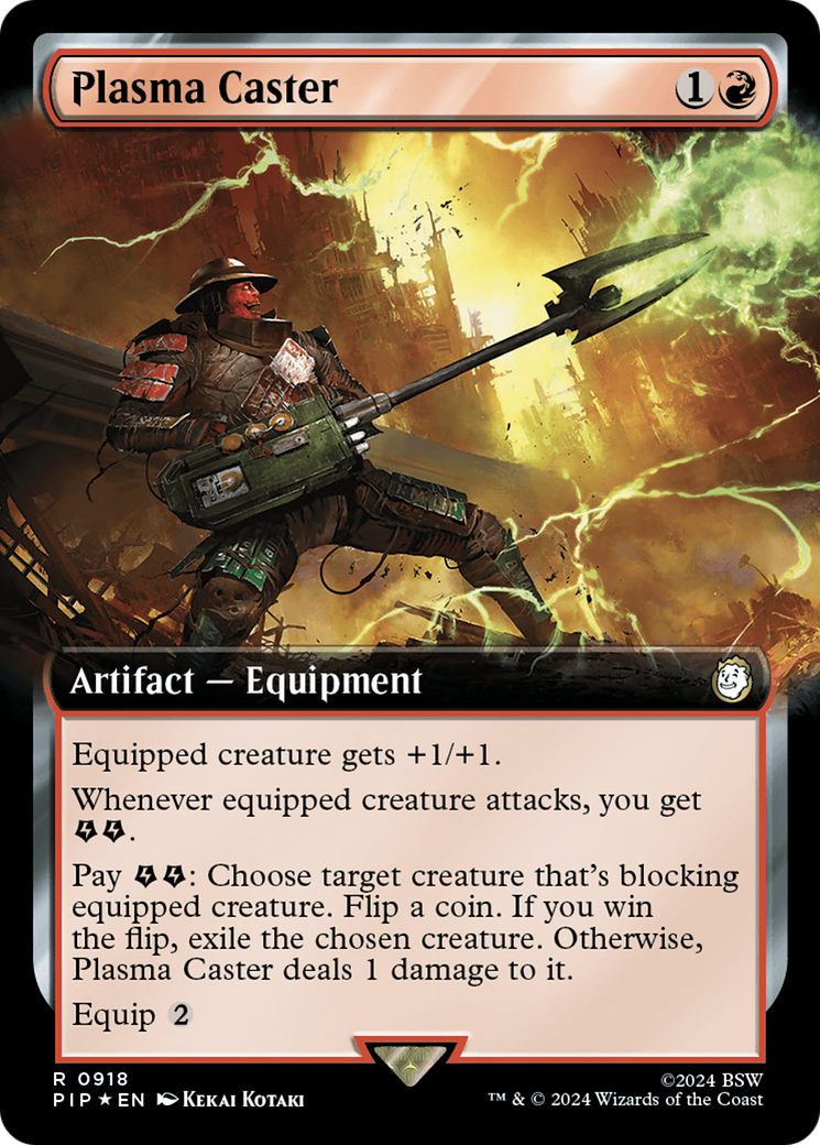 Plasma Caster (Extended Art) (Surge Foil) [Fallout] | Good Games Morley