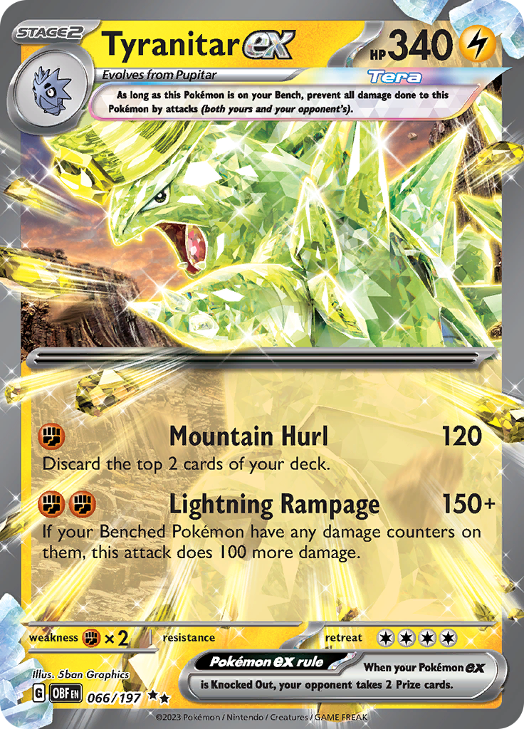 Tyranitar ex (066/197) [Scarlet & Violet: Obsidian Flames] | Good Games Morley
