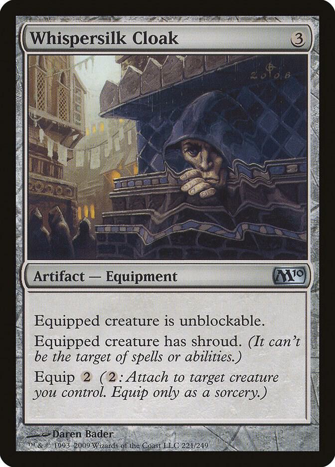 Whispersilk Cloak 221/249 (Magic 2010 (M10))  | Good Games Morley