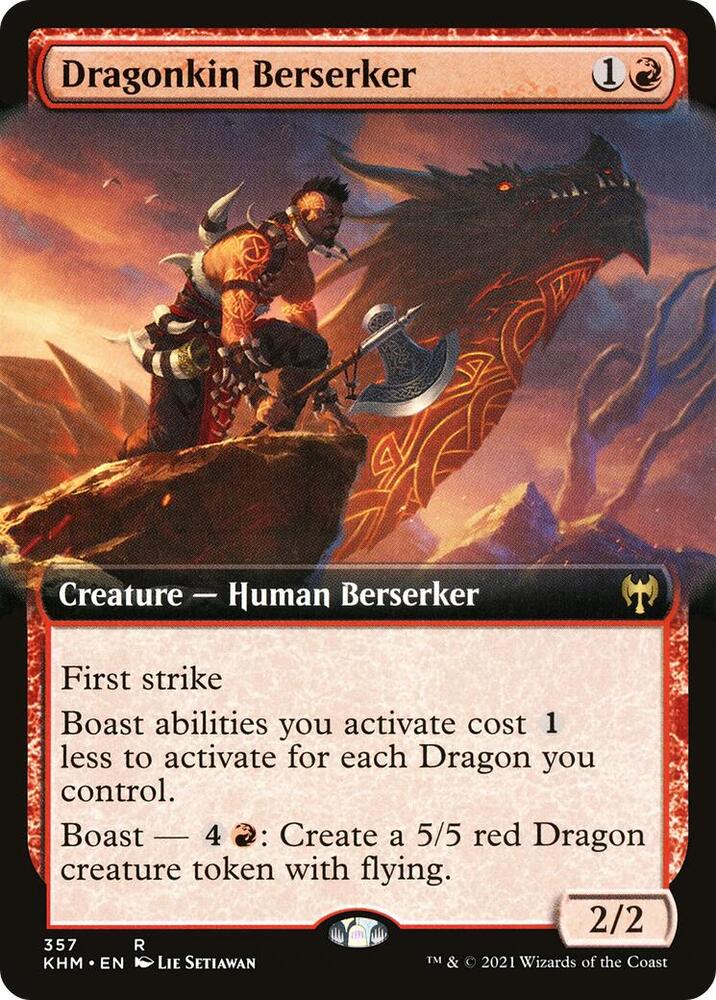 Dragonkin Berserker 357/285 (Kaldheim)  - Extended Art Foil | Good Games Morley