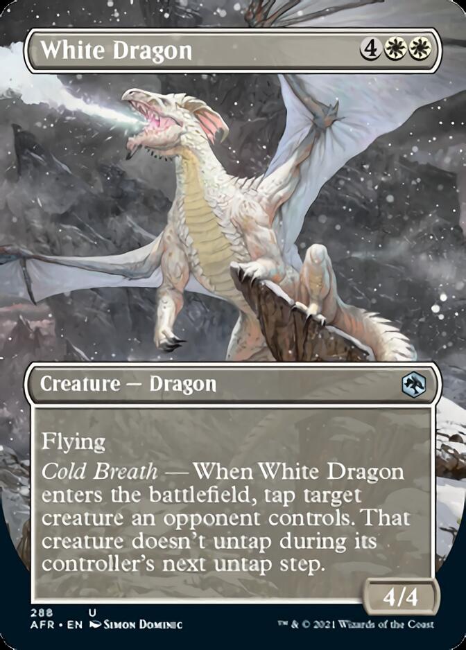 White Dragon (Borderless Alternate Art) [Dungeons & Dragons: Adventures in the Forgotten Realms] | Good Games Morley
