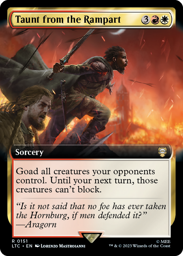 Taunt from the Rampart (Extended Art) [The Lord of the Rings: Tales of Middle-Earth Commander] | Good Games Morley