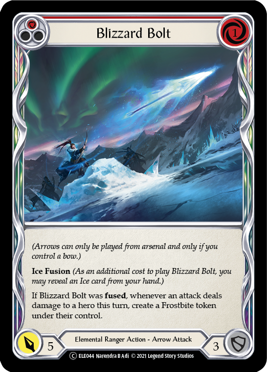 Blizzard Bolt (Red) [U-ELE044] (Tales of Aria Unlimited)  Unlimited Rainbow Foil | Good Games Morley