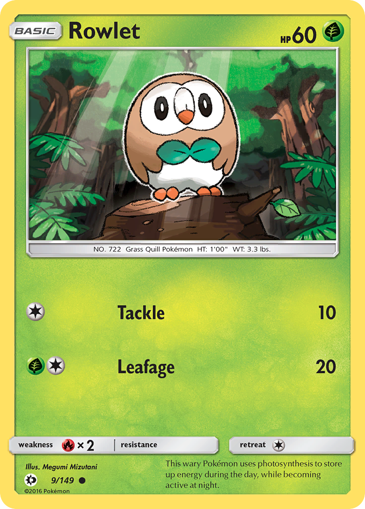 Rowlet (9/149) [Sun & Moon: Base Set] | Good Games Morley