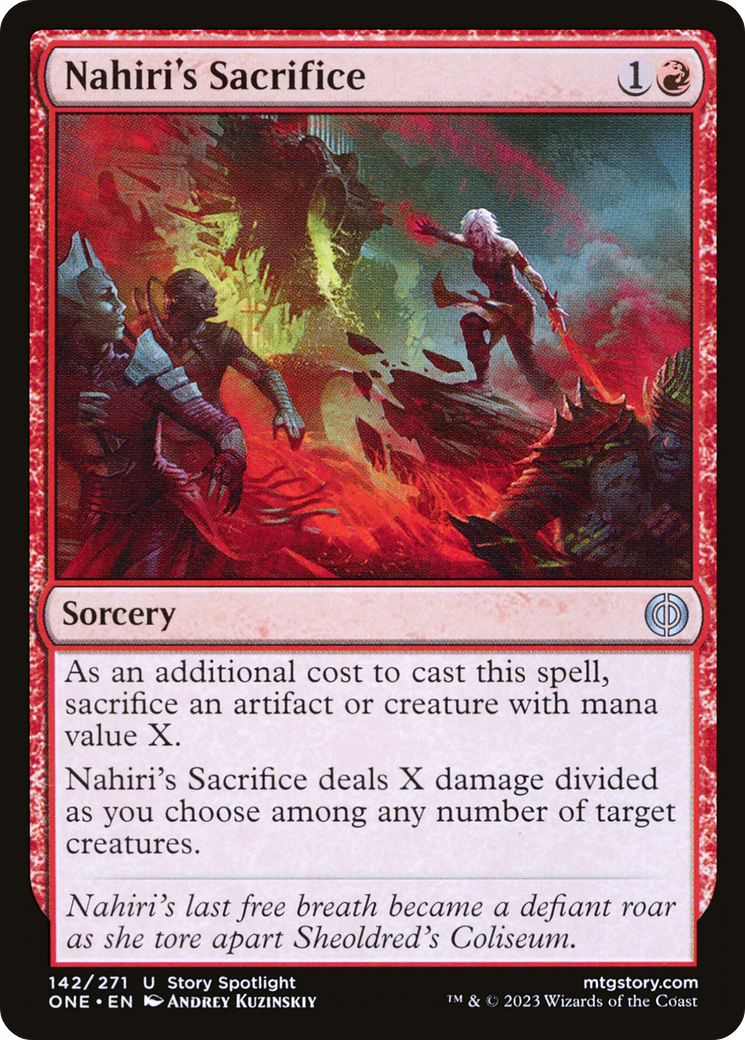 Nahiri's Sacrifice [Phyrexia: All Will Be One] | Good Games Morley