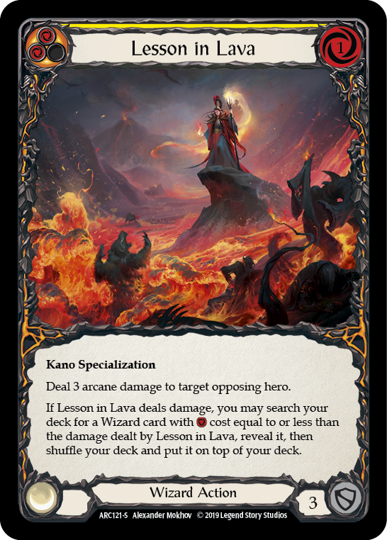 Lesson in Lava [ARC121-S] (Arcane Rising)  1st Edition Rainbow Foil | Good Games Morley