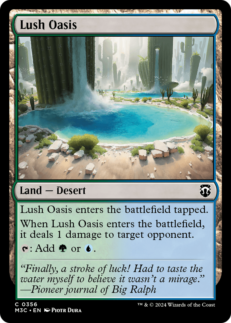 Lush Oasis (Ripple Foil) [Modern Horizons 3 Commander] | Good Games Morley