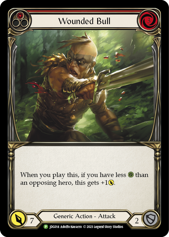 Wounded Bull (Red) [JDG014] (Promo)  Cold Foil | Good Games Morley